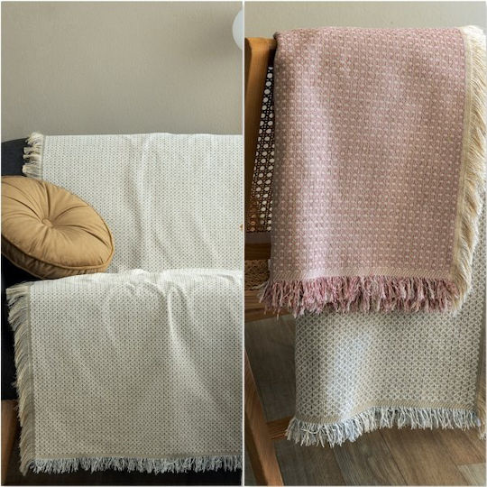 Palamaiki Zeta Armchair Throw Chenille 180x180cm Pink