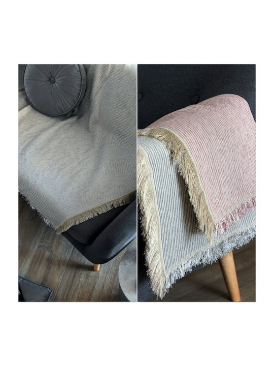 Palamaiki Agnes Ριχτάρι Πολυθρόνας Chenille 180x180εκ. Pink