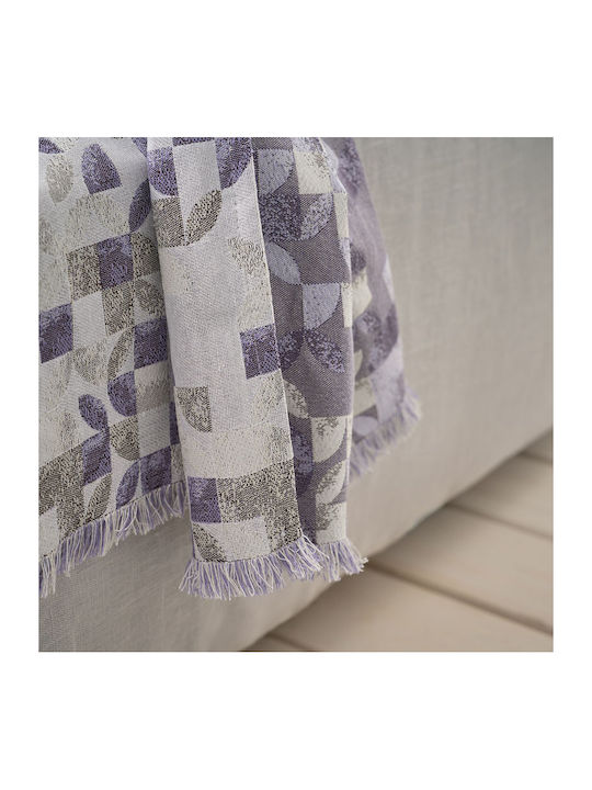 Gofis Home Puzzle Ριχτάρι Πολυθρόνας Πλεκτό 180x180εκ. Lilac 264/17