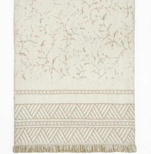 Nima Hiver Armchair Throw Chenille 180x180cm Ecru