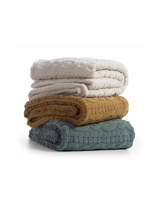 Nef-Nef Homeware Germain Blanket Sherpa Sofa 130x180cm Green