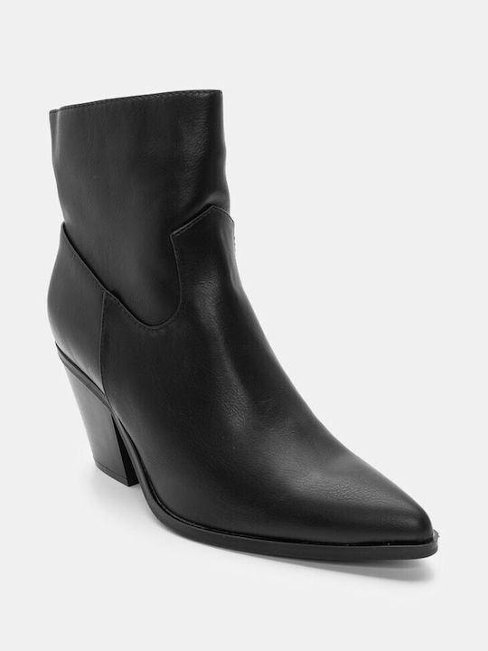 Luigi Women's Boots Cowboy with High Heel Black