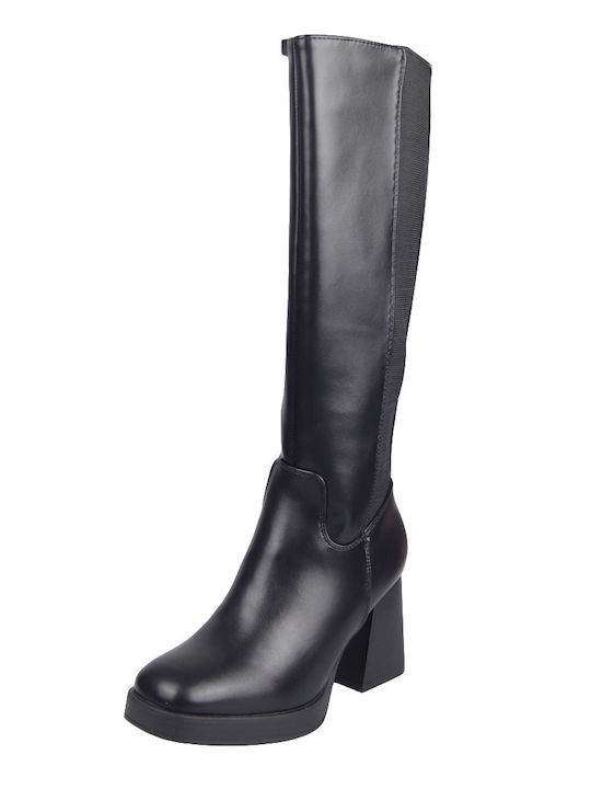 Envie Shoes Women's Boots with High Heel Black