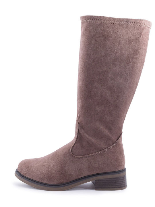 Suede Women's Boots Tabac Brown