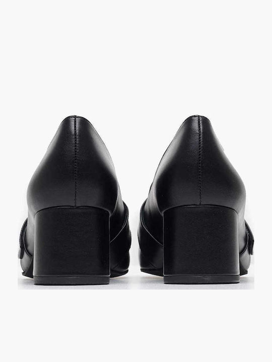 Leather Black Heels
