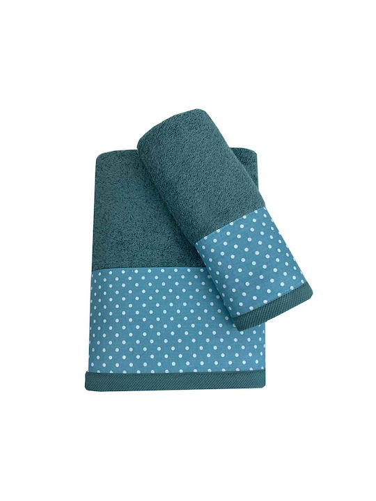 Astron Italy Set of Baby Towels 2pcs Paolina Blue Weight 550gsm