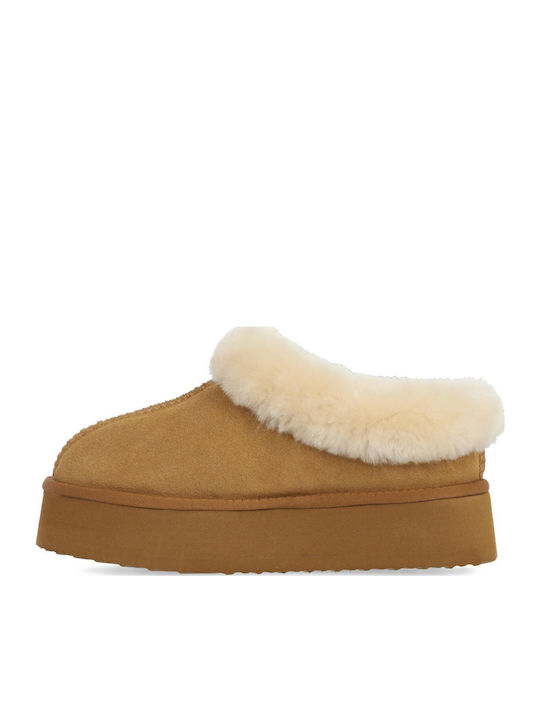 Winter Women's Slippers Beige