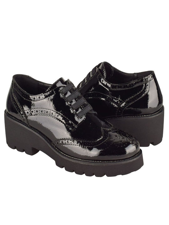 Amarpies Damen Oxfords aus Lackleder in Schwarz Farbe