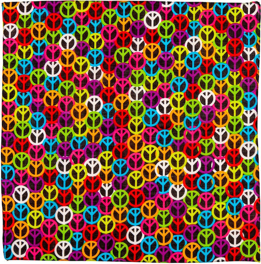 Peace-Bandana-Accessoire 55x55cm 100% Baumwolle
