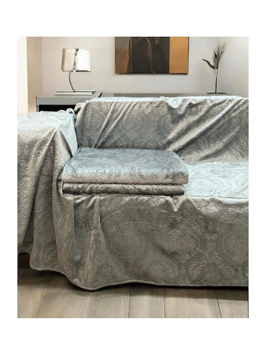 Linea Home Four-Seater Sofa Throw 180x320cm Gray