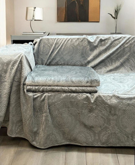 Linea Home Покривка За Четириместен Диван 180x320см Сива