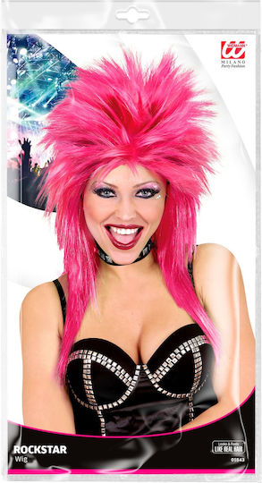 Karnevalsperücke Punk Pink 01843