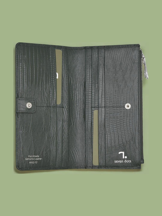 Large Leather Women's Wallet Classic Green
