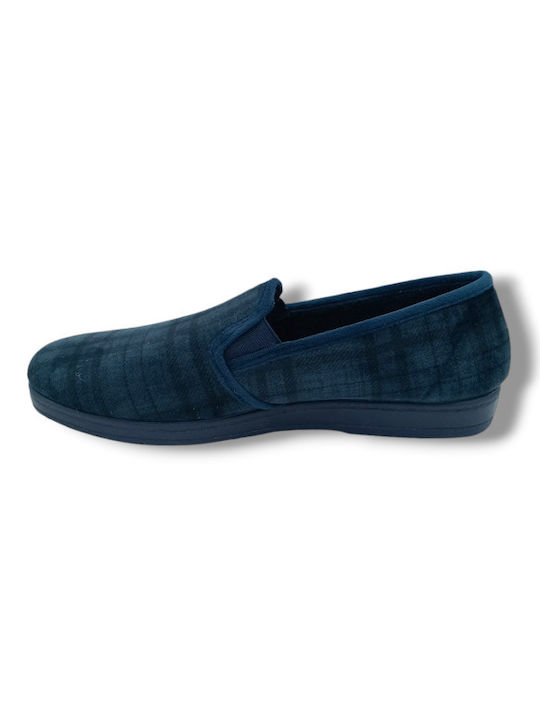 Heel Enclosed Men's Slipper Blue