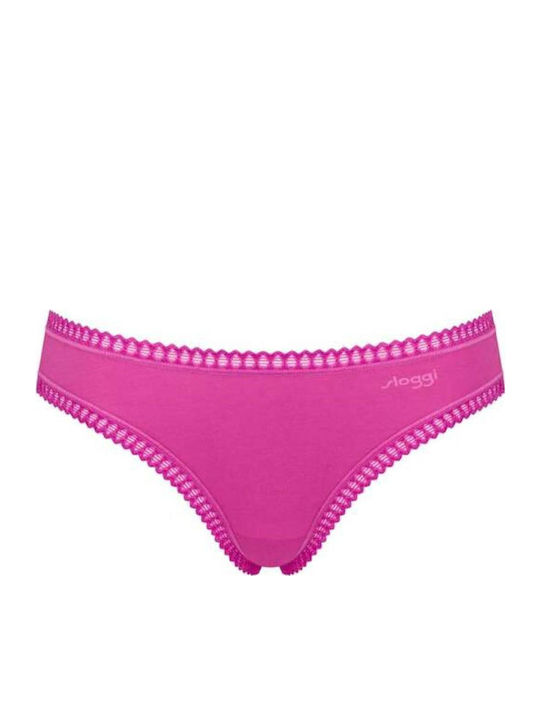 Βαμβακερά Femei Slip 3Pack cu Dantelă Colorful