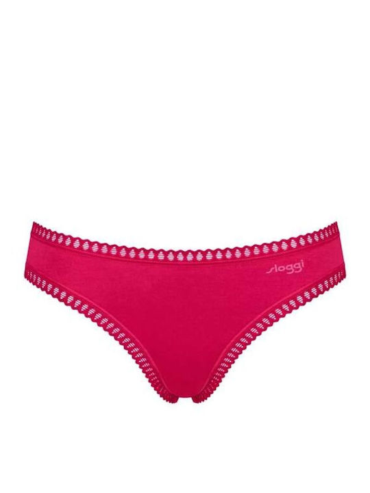 Βαμβακερά Femei Slip 3Pack cu Dantelă Colorful