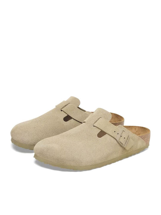 Boston Bs Men's Leather Slippers Green