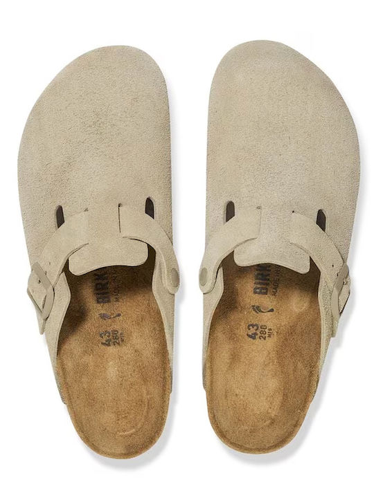 Boston Bs Men's Leather Slippers Green