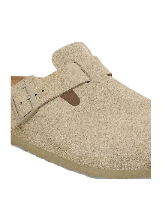 Boston Bs Men's Leather Slippers Green