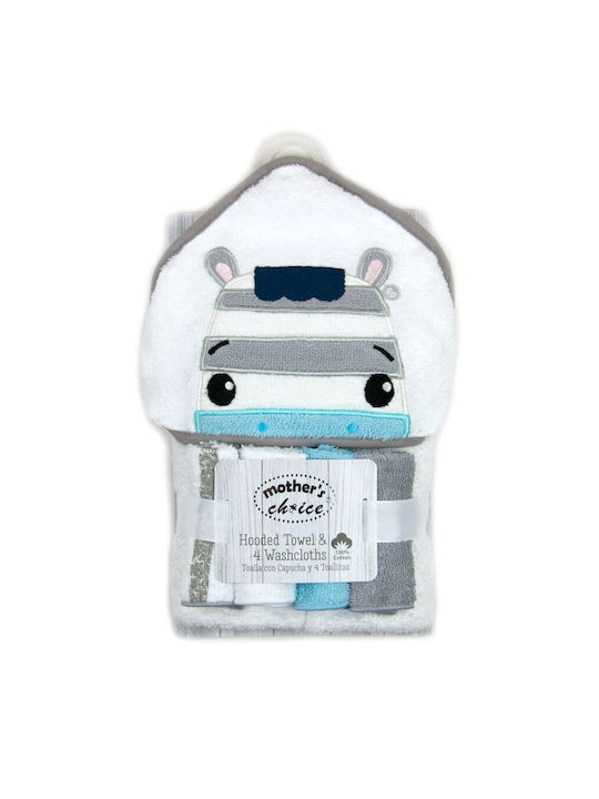 Baby Gift Set 4 Mini Towels A Cotton Hooded Towel Zebra Baby Gift Set 4 Mini Towels A Cotton Hooded Towel Zebra