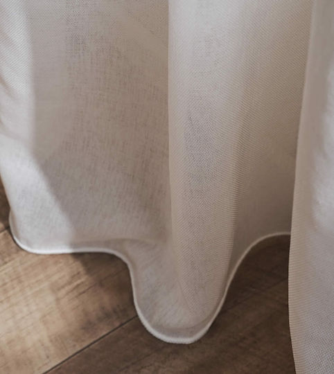 Gofis Home Κουρτίνα με Τρέσα Maisy Λευκή 200x295εκ.