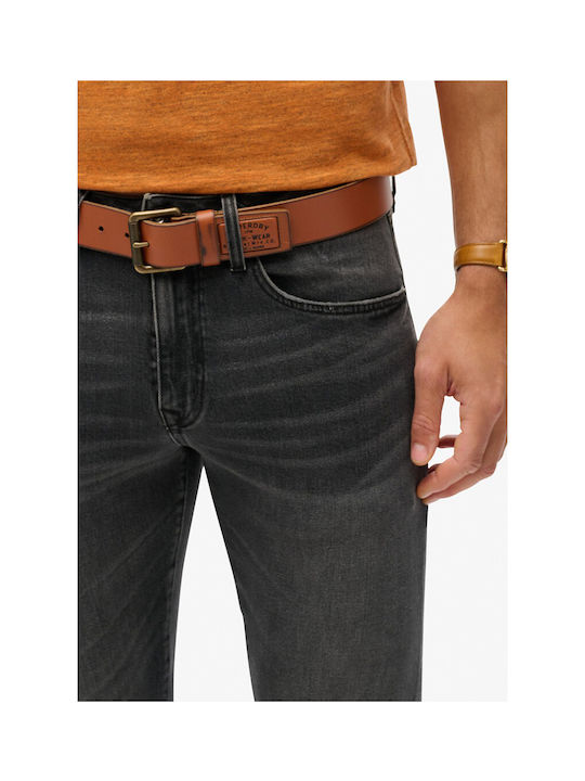 Men's Jeans Pants with Slim Straight Fit Black