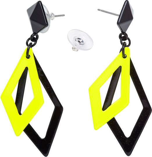Cercei Accesorii Neon Negru Galben