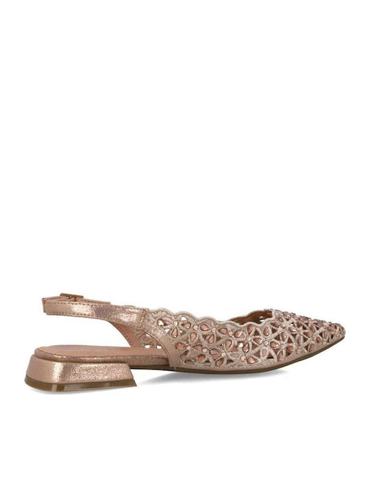 Damen Ballerinas in Gold Farbe