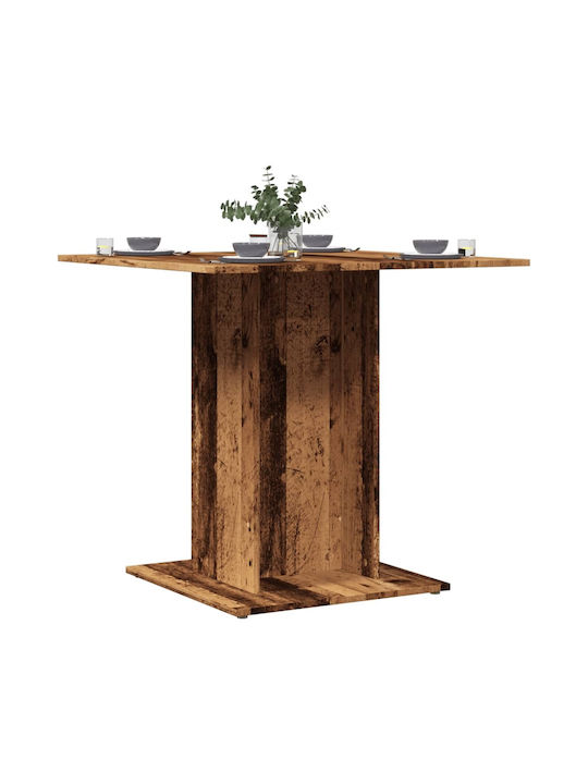 Square Table Dining Room Wooden Coffee 80x80x75cm