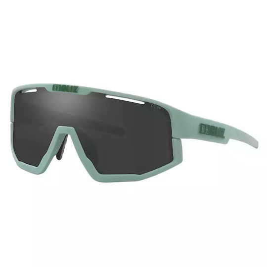 Bliz Cycling Glasses Fusion with Green Frame & Dark / Mirror Lenses