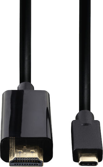 HAMA HDMI 2.0 Премиум Висока Скорост 4K 60Hz HDR Кабел HDMI Мъжки - USB-C Мъжки 1.8м Черен