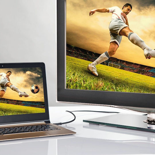 HAMA HDMI 2.0 Премиум Висока Скорост 4K 60Hz HDR Кабел HDMI Мъжки - USB-C Мъжки 1.8м Черен