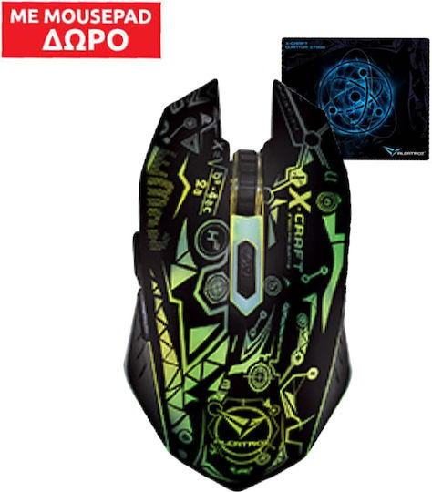 Alcatroz X-Craft Quantum Z7000 RGB Gaming Gaming Maus 3200 DPI Schwarz