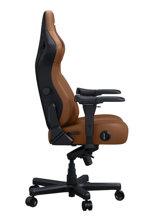 Anda Seat Kaiser 4 L Καρέκλα Gaming Δερματίνης με Ρυθμιζόμενα Μπράτσα Καφέ