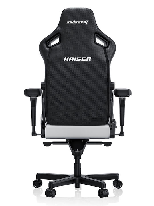 Anda Seat Kaiser 4 L Καρέκλα Gaming Δερματίνης με Ρυθμιζόμενα Μπράτσα Λευκή