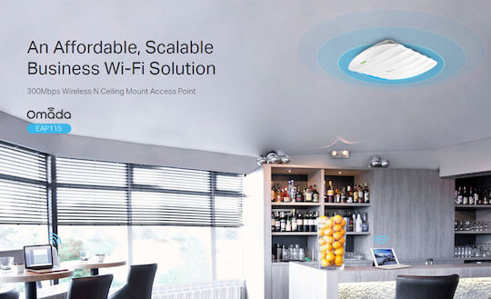 TP-LINK EAP115 v4 Access Point Wi‑Fi 4 Single Band (2.4GHz)