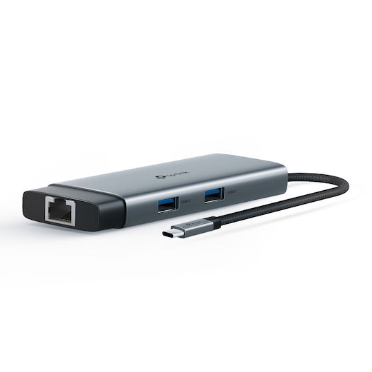 TP-LINK USB-C Docking Station with HDMI 4K PD Ethernet Gray (UH6120C)
