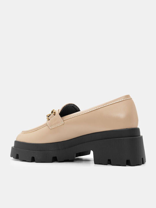 Γυναικεία Loafers σε Μπεζ Χρώμα