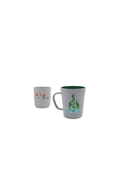 Oriana Ferelli Set Christmas Mugs Gray 2pcs