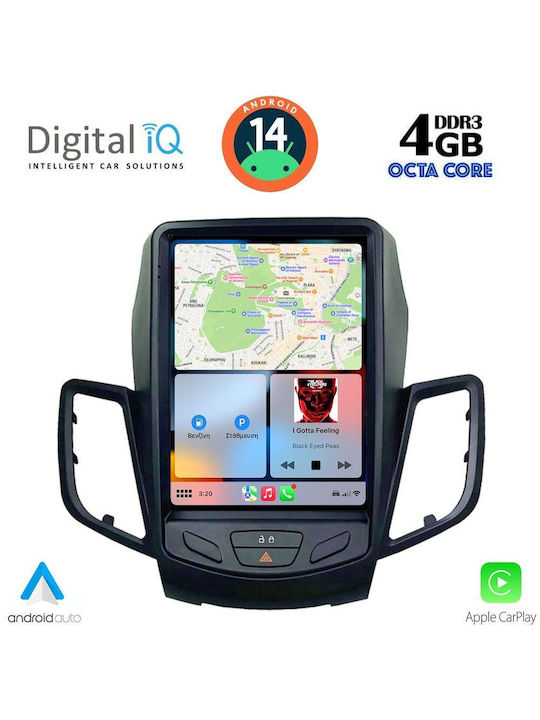 Digital IQ Ηχοσύστημα Αυτοκινήτου για Ford Fiesta 2008-2017 (Bluetooth/USB/WiFi/GPS/Apple-Carplay/Android-Auto) με Οθόνη Αφής 9.7"