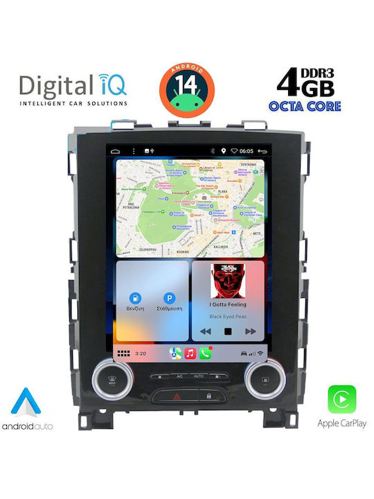 Digital IQ Car Audio System for Renault Koleos / Megane 2016 (Bluetooth/USB/WiFi/GPS/Apple-Carplay/Android-Auto) with Touch Screen 9.7"