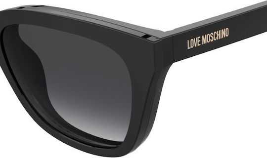 Moschino Women's Acetate Butterfly Prescription Eyeglass Frame with Black Clip-On MOL071/CS 807/9O