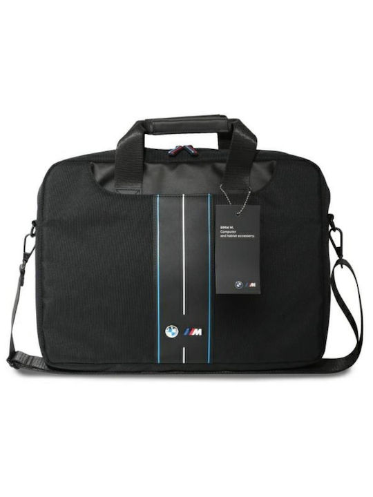 Bmw Nylon Blue Stripe 16" Laptop Bag Black