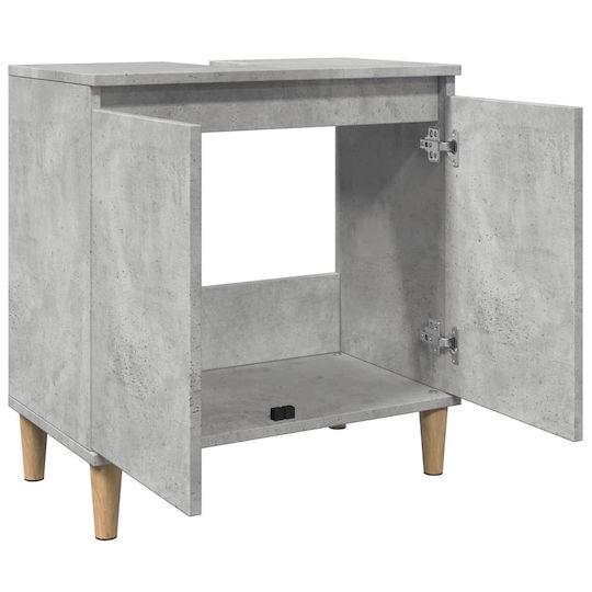 vidaXL Waschtisch ohne Waschbecken L58xB33xH60cm Gray