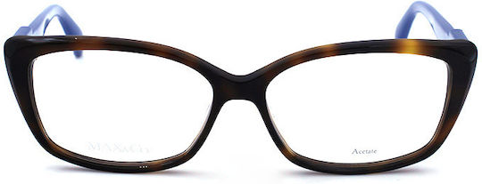 Max & Co Women's Acetate Brown Tortoise Prescription Eyeglass Frame 295 STG