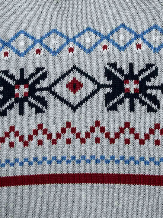 Kids' Sweater Long Sleeve Gray Geometrical Pattern