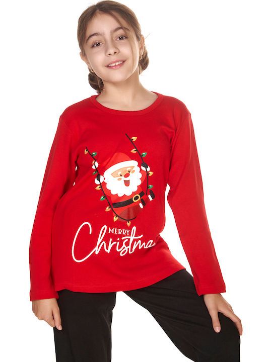 Comfort Kids' Pajamas Winter red Santa Claus
