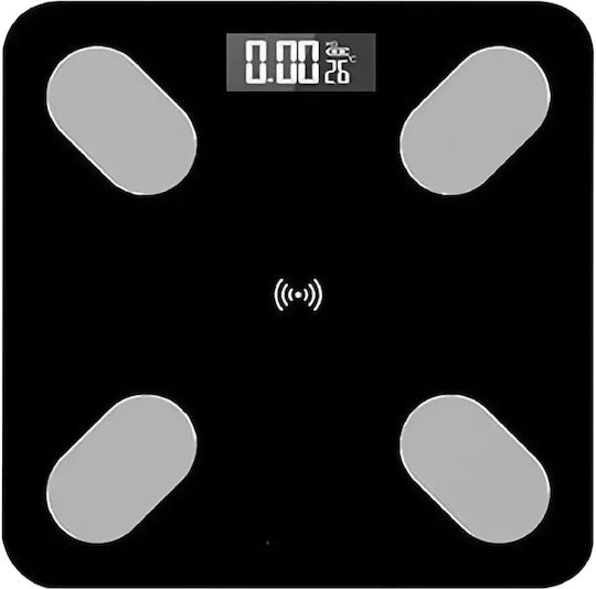 Smart Bathroom Scale with Body Fat Counter & Bluetooth Black