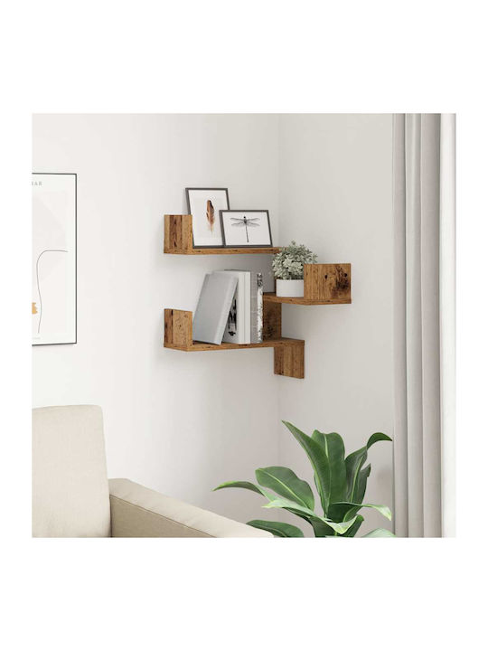 Corner Shelf Wall Coffee 40x40x49.5cm