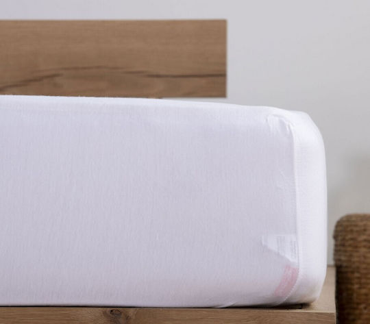 Nef-Nef Homeware Единично 100x200+30см. с Ластик Jersey 200 бели